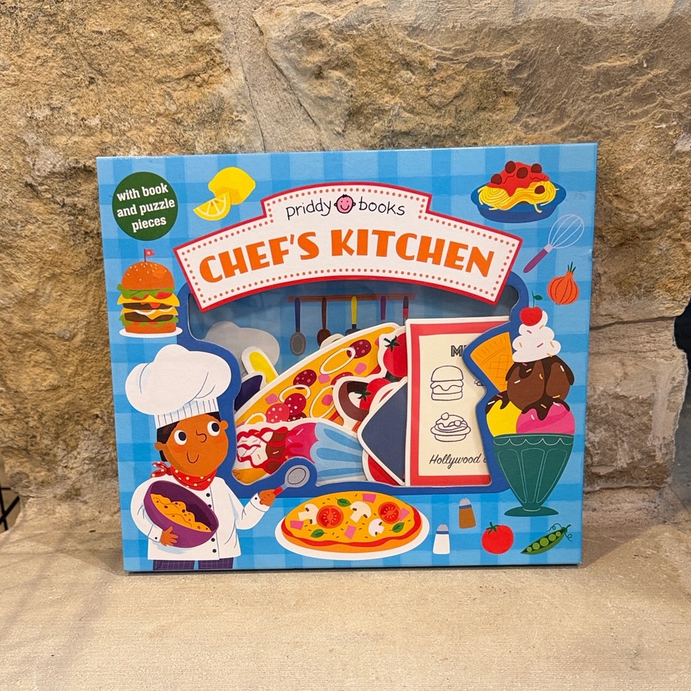 Priddy Books Let's Pretend Chef's Kitchen Interactive Puzzle & Book